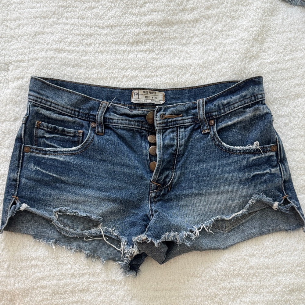 Free people denim shorts